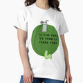 A green worm goes towards the glass - Adult & Kids T-Shirts, Sweatshirts & Hoodies apparel design preview 1