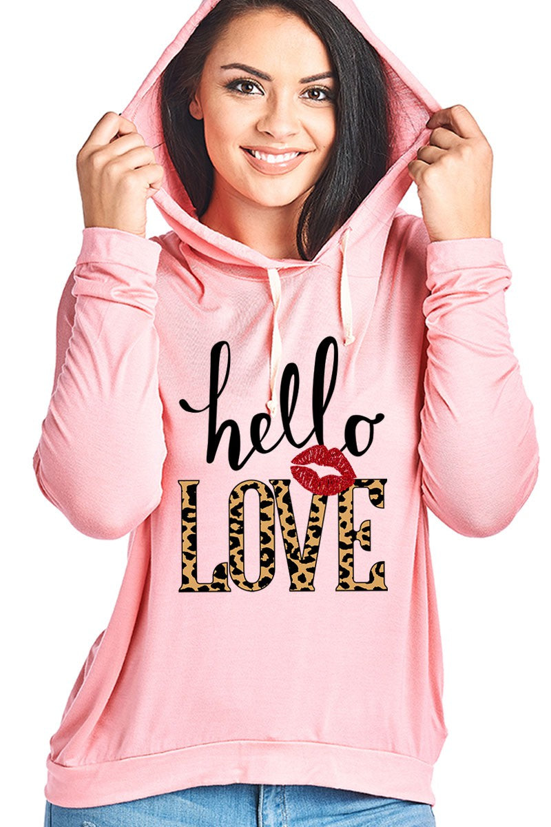 SALE Hello Love Leopard Lips Valentines Day - Adult & Kids T-Shirts, Sweatshirts & Hoodies apparel design preview 1