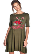 SALE Merry Christmas Truck Holiday Casual Dress - Adult & Kids T-Shirts, Sweatshirts & Hoodies apparel design preview 1