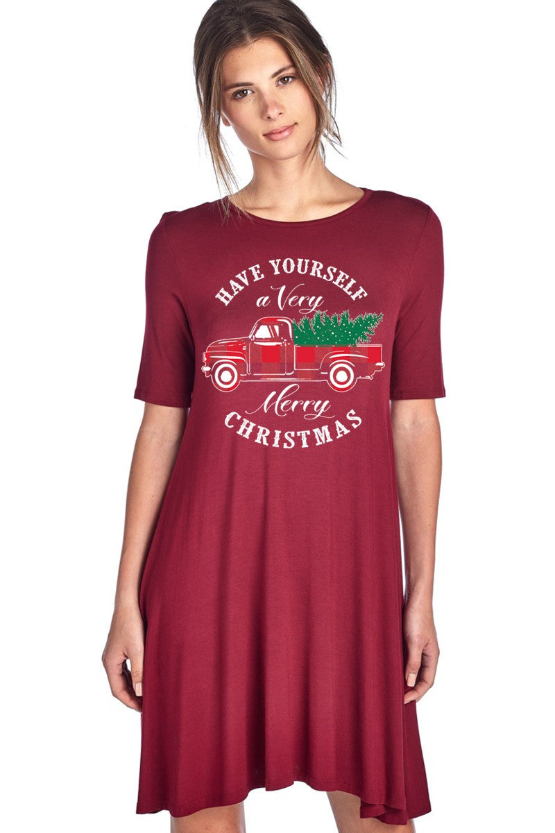 SALE Have Yourself a Merry Little Christmas Truck - Adult & Kids T-Shirts, Sweatshirts & Hoodies apparel design preview 1