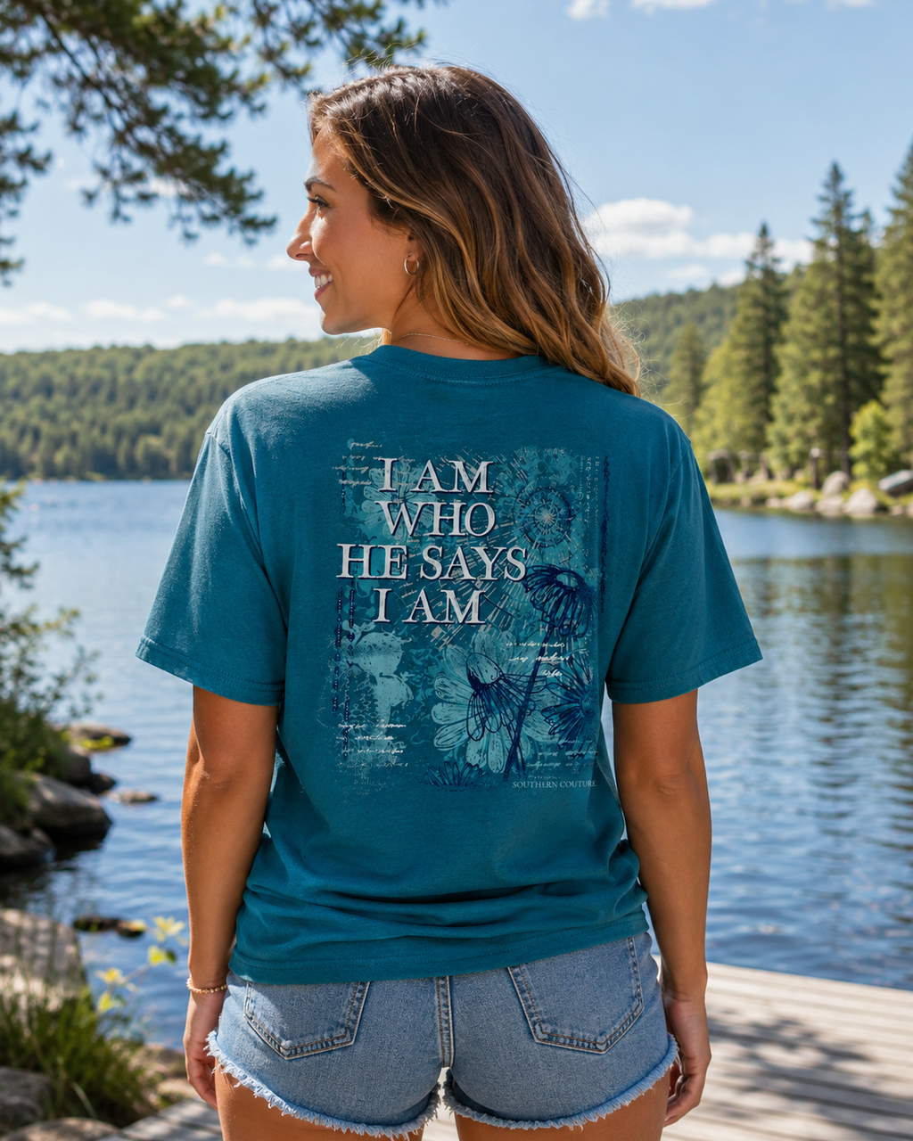 Southern Couture Classic I Am Who He Says - Adult & Kids T-Shirts, Sweatshirts & Hoodies apparel design preview 1