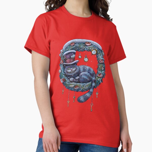 Alice Cheshire Cat Christmas - Adult & Kids T-Shirts, Sweatshirts & Hoodies apparel design preview 1