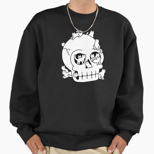 Skull is Full of Cats Doodle - Adult & Kids T-Shirts, Sweatshirts & Hoodies apparel design preview 1