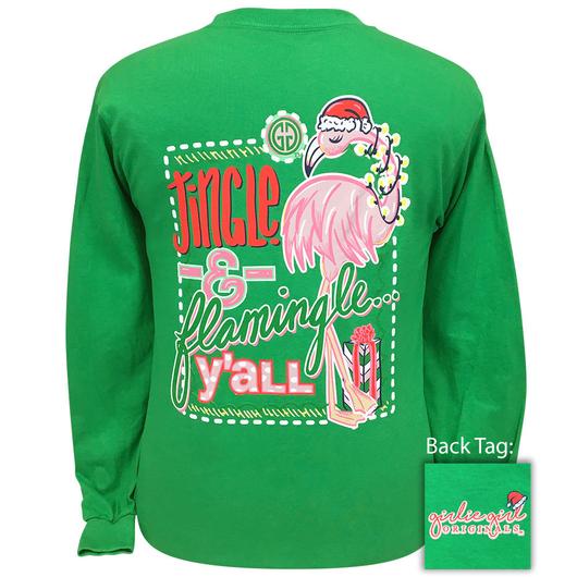 Girlie Girl Originals Jingle And Flamingle Flamingo - Adult & Kids T-Shirts, Sweatshirts & Hoodies apparel design preview 2