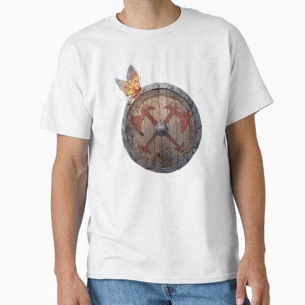 Fantasy viking shield with butterfly - Adult & Kids T-Shirts, Sweatshirts & Hoodies apparel design preview 1