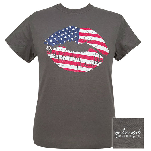 Girlie Girl Originals USA American Lips - Adult & Kids T-Shirts, Sweatshirts & Hoodies apparel design preview 2