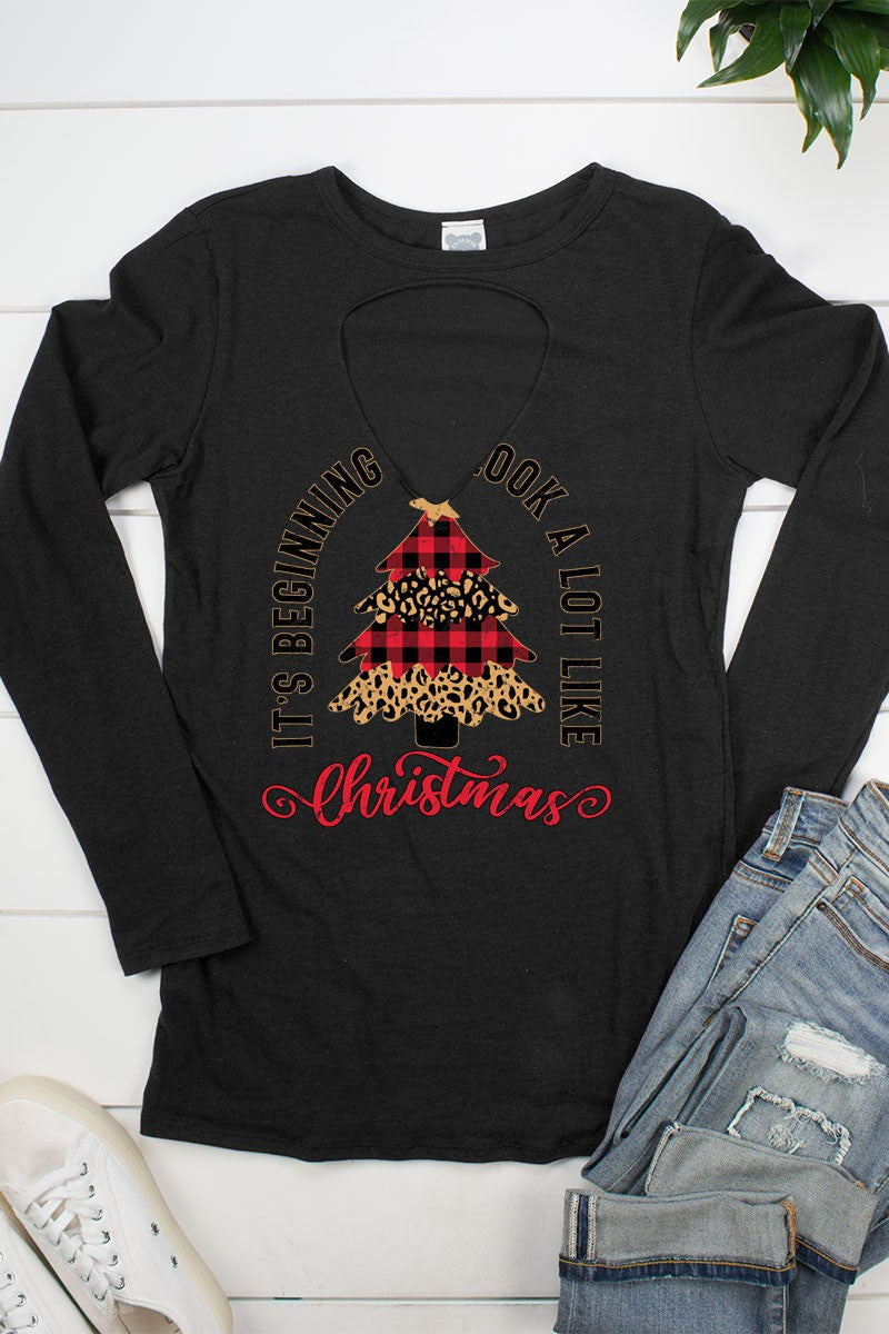 Its Beginning to Look a lot like Christmas Cut Out - Adult & Kids T-Shirts, Sweatshirts & Hoodies apparel design preview 1