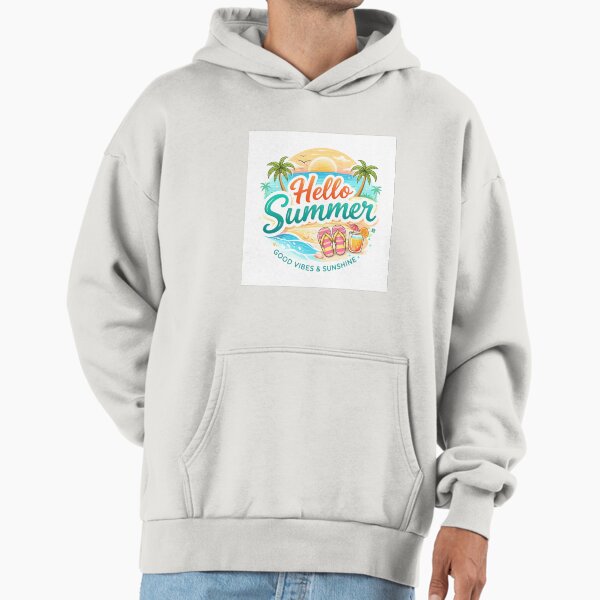 Hello Summer Good Vibes Sunshine Design - Adult & Kids T-Shirts, Sweatshirts & Hoodies apparel design preview 1