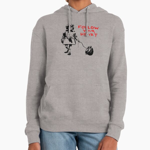Banksy Follow Your Heart - Adult & Kids T-Shirts, Sweatshirts & Hoodies apparel design preview 1