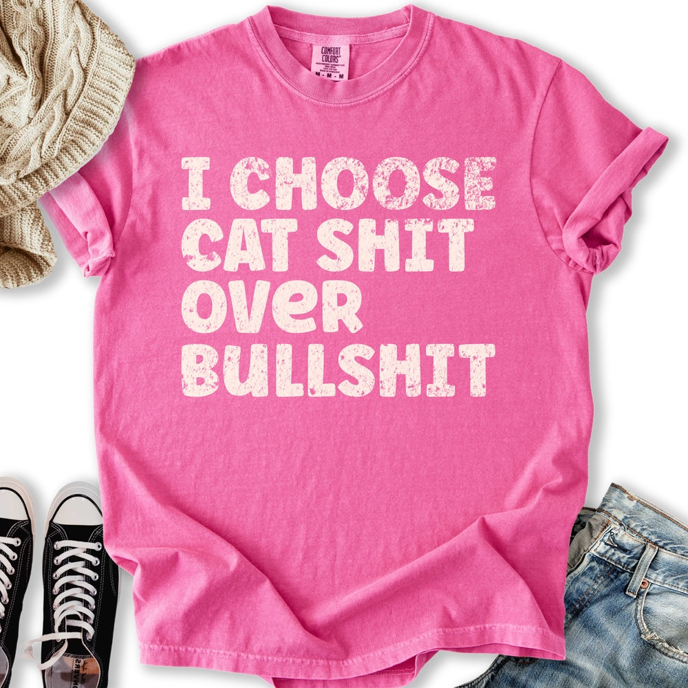 I Choose Cat Shit - Adult & Kids T-Shirts, Sweatshirts & Hoodies apparel design preview 2