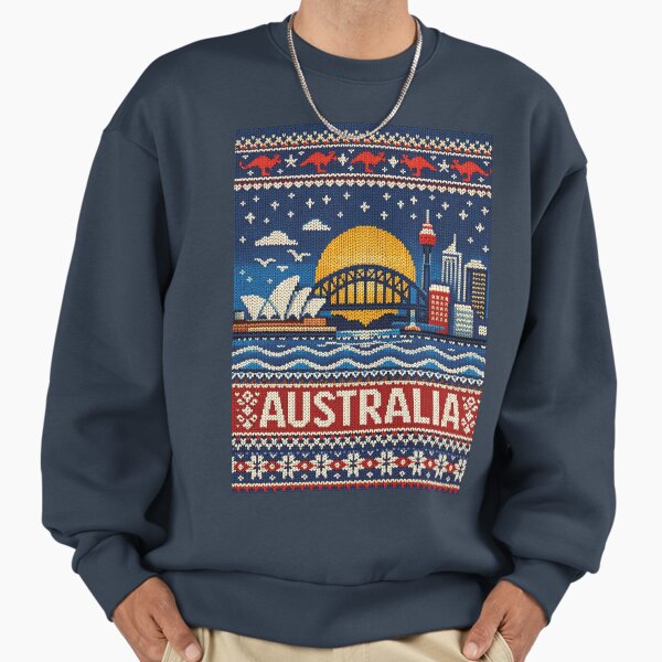 Sydney skyline, beautiful knitting pattern Australia - Adult & Kids T-Shirts, Sweatshirts & Hoodies apparel design preview 1