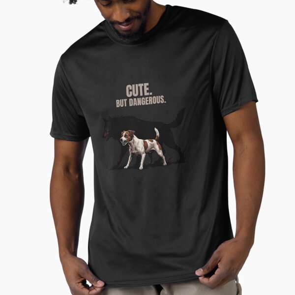 Cute But Dangerous Funny Dog Attitude Design Active - Adult & Kids T-Shirts, Sweatshirts & Hoodies apparel design preview 1