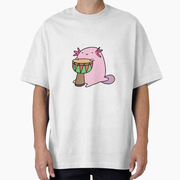 Axolotl Playing the Djembe - Adult & Kids T-Shirts, Sweatshirts & Hoodies apparel design preview 1