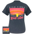 Girlie Girl Originals Preppy High Tides Good Vibes - Adult & Kids T-Shirts, Sweatshirts & Hoodies apparel design preview 1