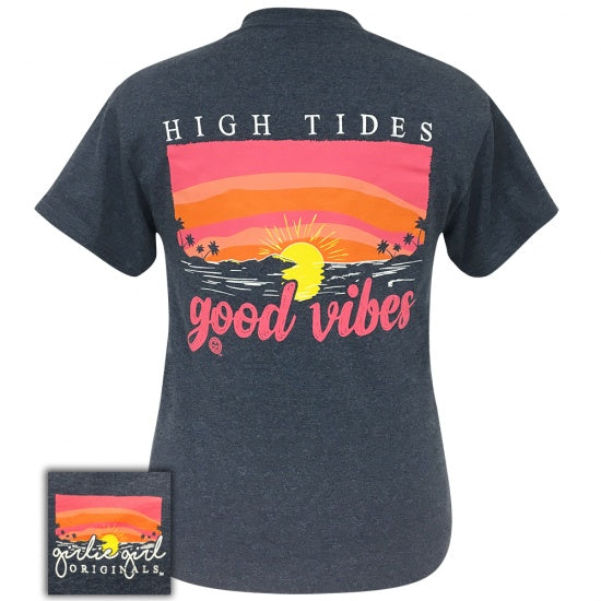 Girlie Girl Originals Preppy High Tides Good Vibes - Adult & Kids T-Shirts, Sweatshirts & Hoodies apparel design preview 1