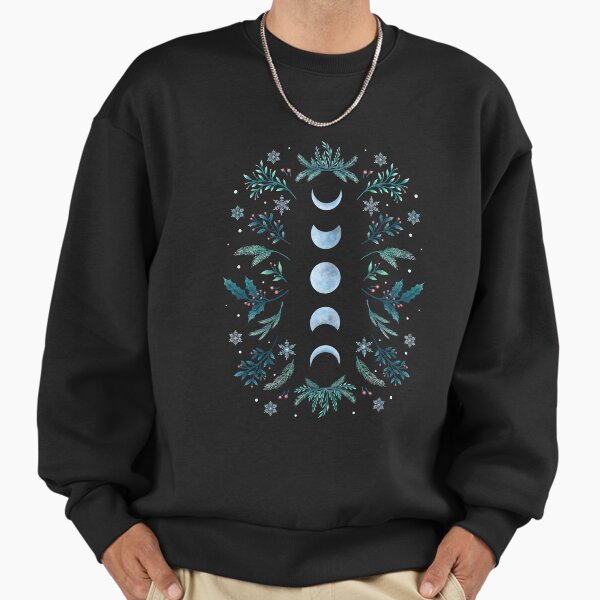 Moonlit Garden-Teal Snow - Adult & Kids T-Shirts, Sweatshirts & Hoodies apparel design preview 1