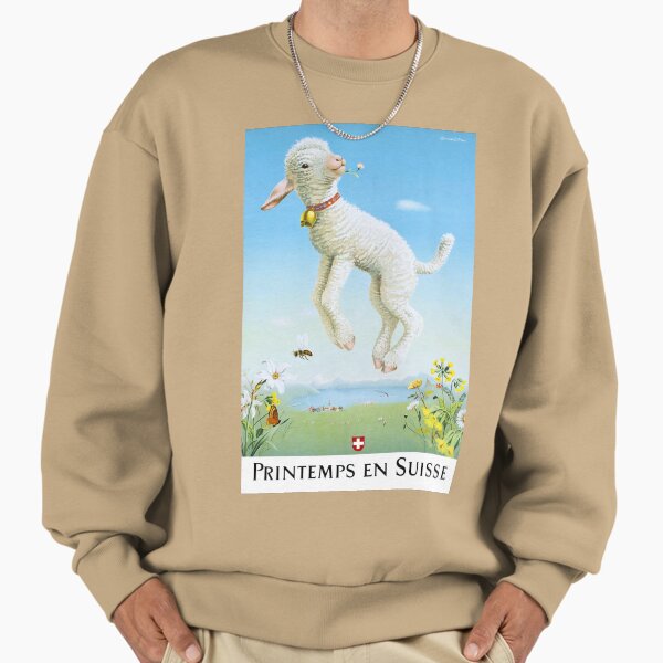 1945 Spring In Switzerland Travel Poster - Adult & Kids T-Shirts, Sweatshirts & Hoodies apparel design preview 1