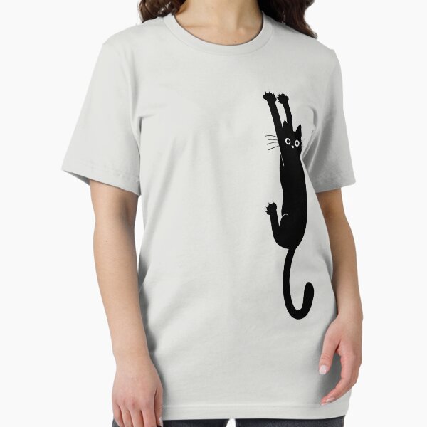 Black Cat Holding On - Adult & Kids T-Shirts, Sweatshirts & Hoodies apparel design preview 1