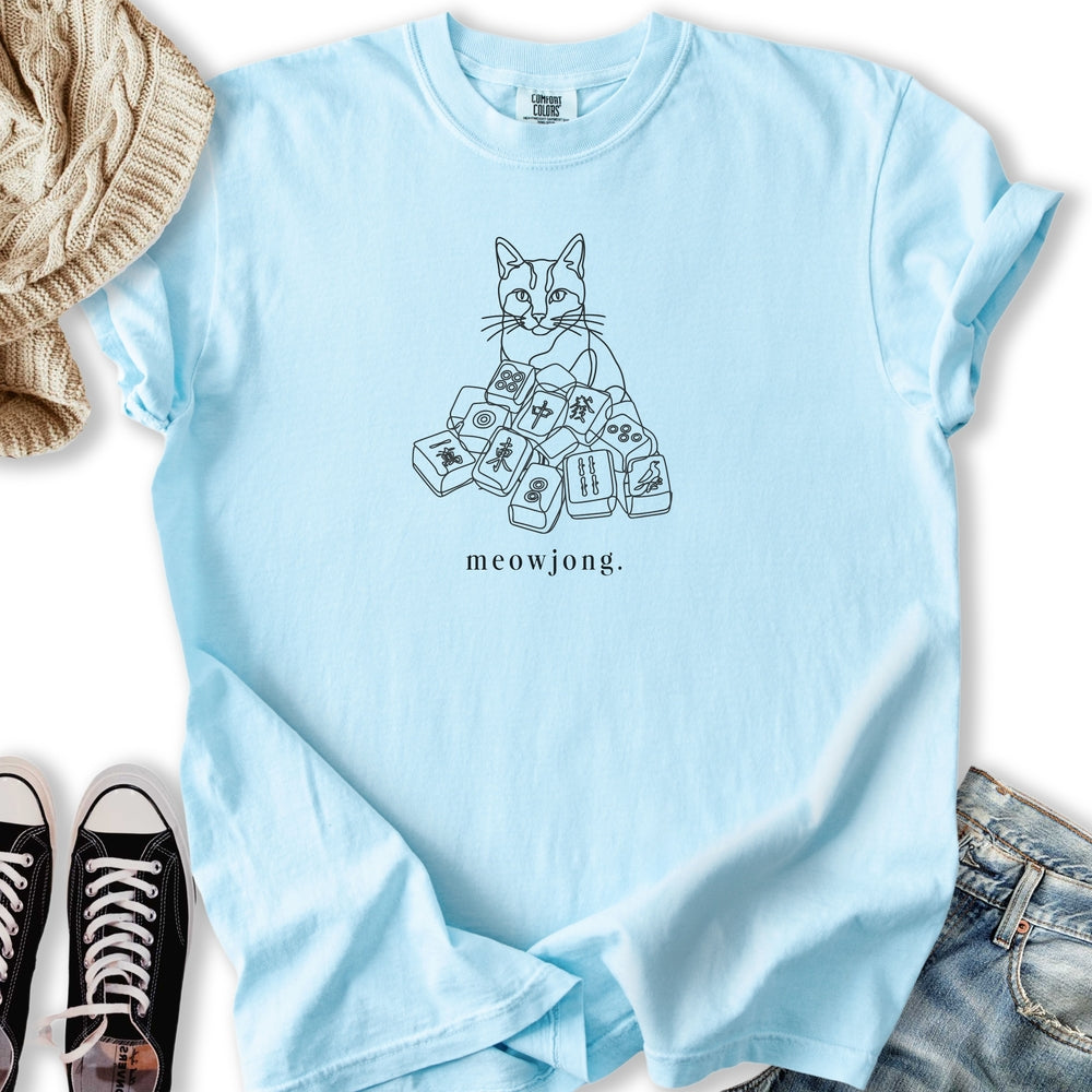 Meowjong Lineart - Adult & Kids T-Shirts, Sweatshirts & Hoodies apparel design preview 2