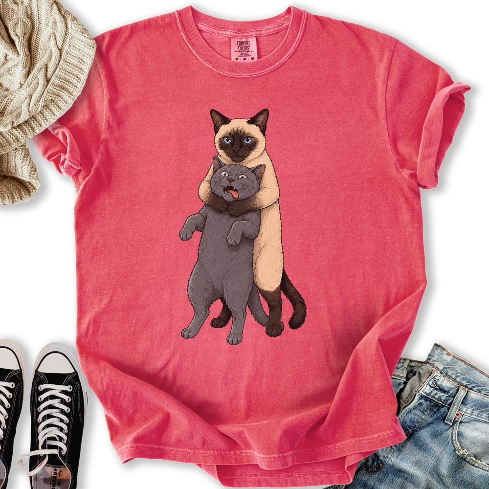 Siamese Cat Headlock - Adult & Kids T-Shirts, Sweatshirts & Hoodies apparel design preview 1