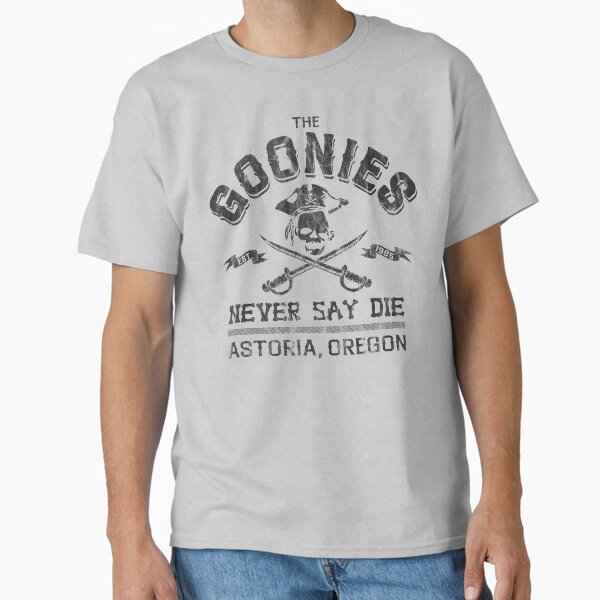 The Goonies Never Say Die Worn - Adult & Kids T-Shirts, Sweatshirts & Hoodies apparel design preview 1