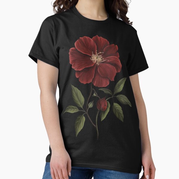 Dark Academia Victorian Red Flower - Adult & Kids T-Shirts, Sweatshirts & Hoodies apparel design preview 1