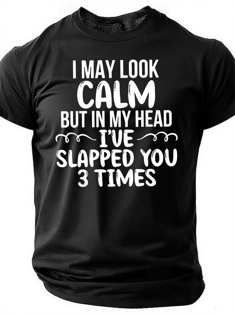 I May Look Calm Print Men Slogan - Adult & Kids T-Shirts, Sweatshirts & Hoodies apparel design preview 1