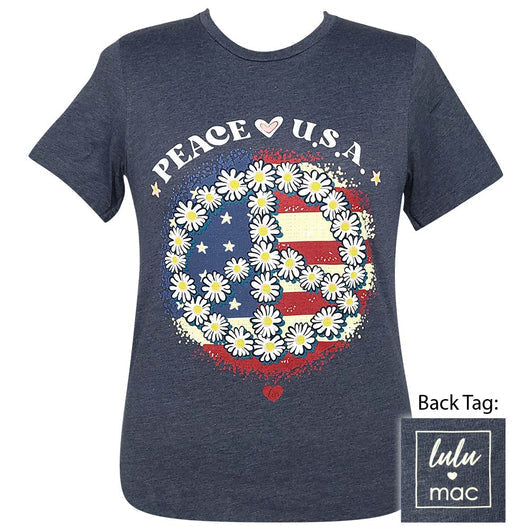 Girlie Girl Lulu Mac Peace USA Canvas - Adult & Kids T-Shirts, Sweatshirts & Hoodies apparel design preview 2