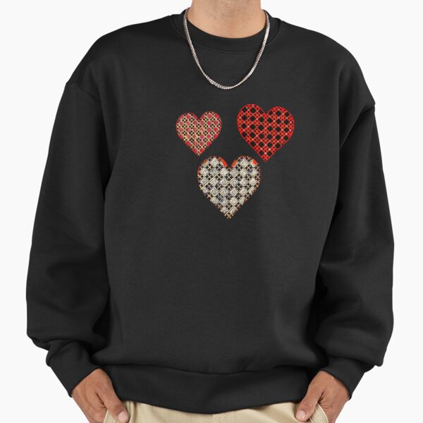 Three Hearts Valentine's Day Pattern - Adult & Kids T-Shirts, Sweatshirts & Hoodies apparel design preview 1