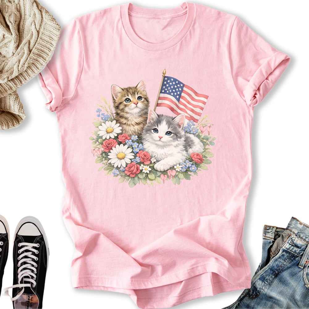 Vintage 4th July Kittens - Adult & Kids T-Shirts, Sweatshirts & Hoodies apparel design preview 1