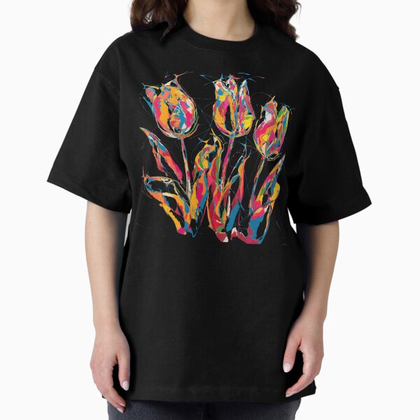 Colorful tulips in an abstract style - Adult & Kids T-Shirts, Sweatshirts & Hoodies apparel design preview 1