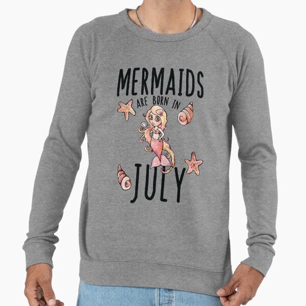 Mermaids are born in July Lightweight - Adult & Kids T-Shirts, Sweatshirts & Hoodies apparel design preview 1
