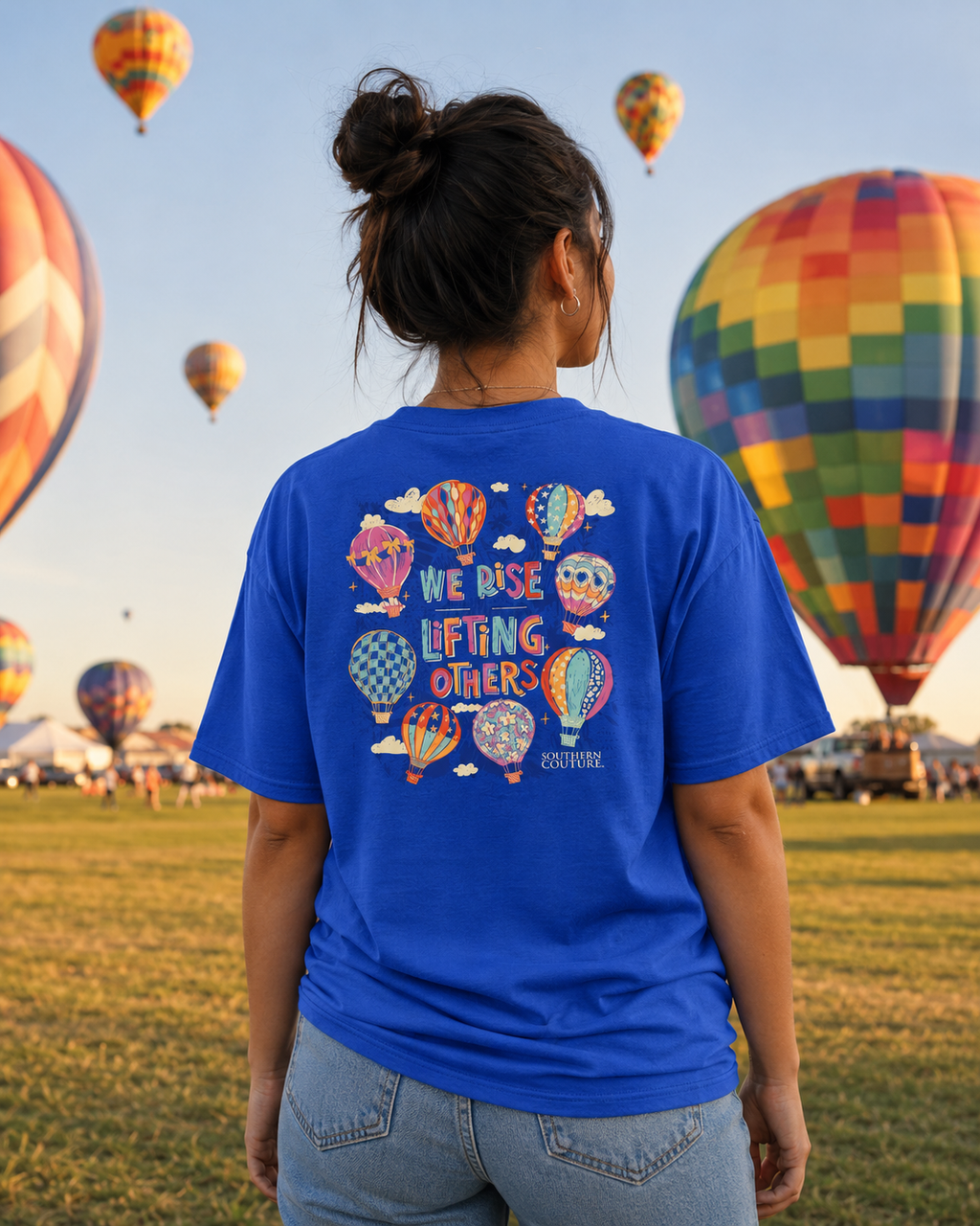 Southern Couture Classic We Rise Balloons Royal - Adult & Kids T-Shirts, Sweatshirts & Hoodies apparel design preview 1