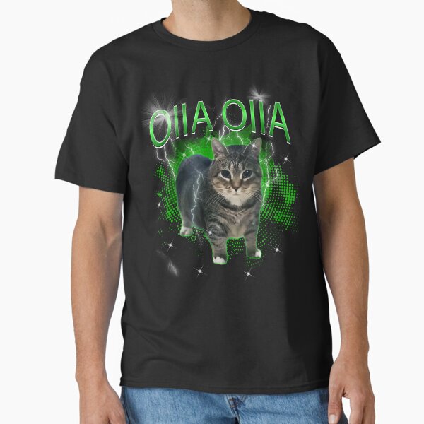 Copy of Spinning Cat OIIA Electric Funny Meme - Adult & Kids T-Shirts, Sweatshirts & Hoodies apparel design preview 1