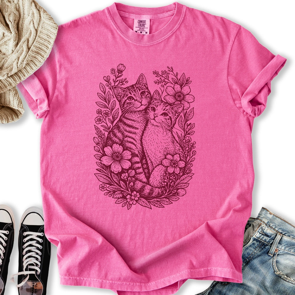 Wildflower Cats - Adult & Kids T-Shirts, Sweatshirts & Hoodies apparel design preview 2