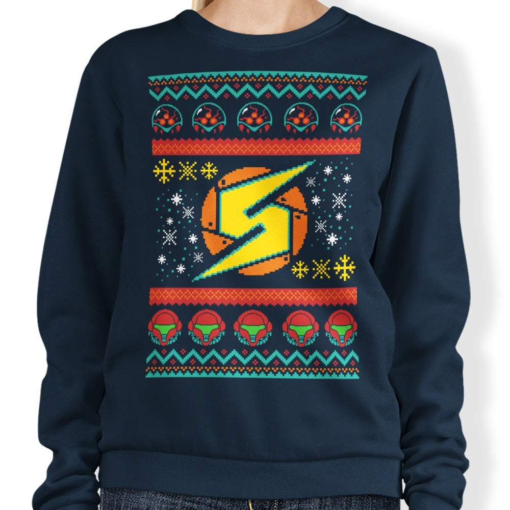 A Metroid Christmas - Adult & Kids T-Shirts, Sweatshirts & Hoodies apparel design preview 1