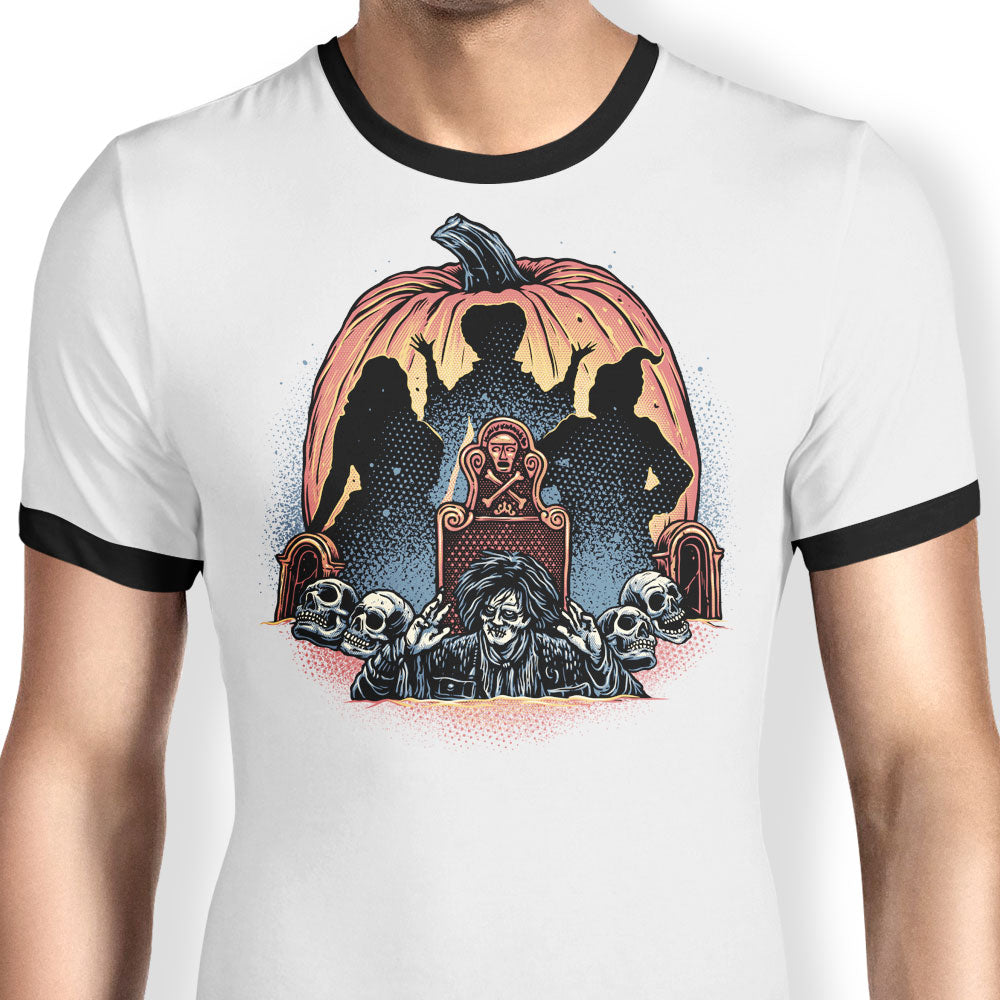 A Night of Witchcraft Ringer - Adult & Kids T-Shirts, Sweatshirts & Hoodies apparel design preview 1