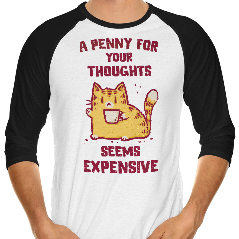 A Penny Seems Expensive 3/4 Sleeve Raglan - Adult & Kids T-Shirts, Sweatshirts & Hoodies apparel design preview 1