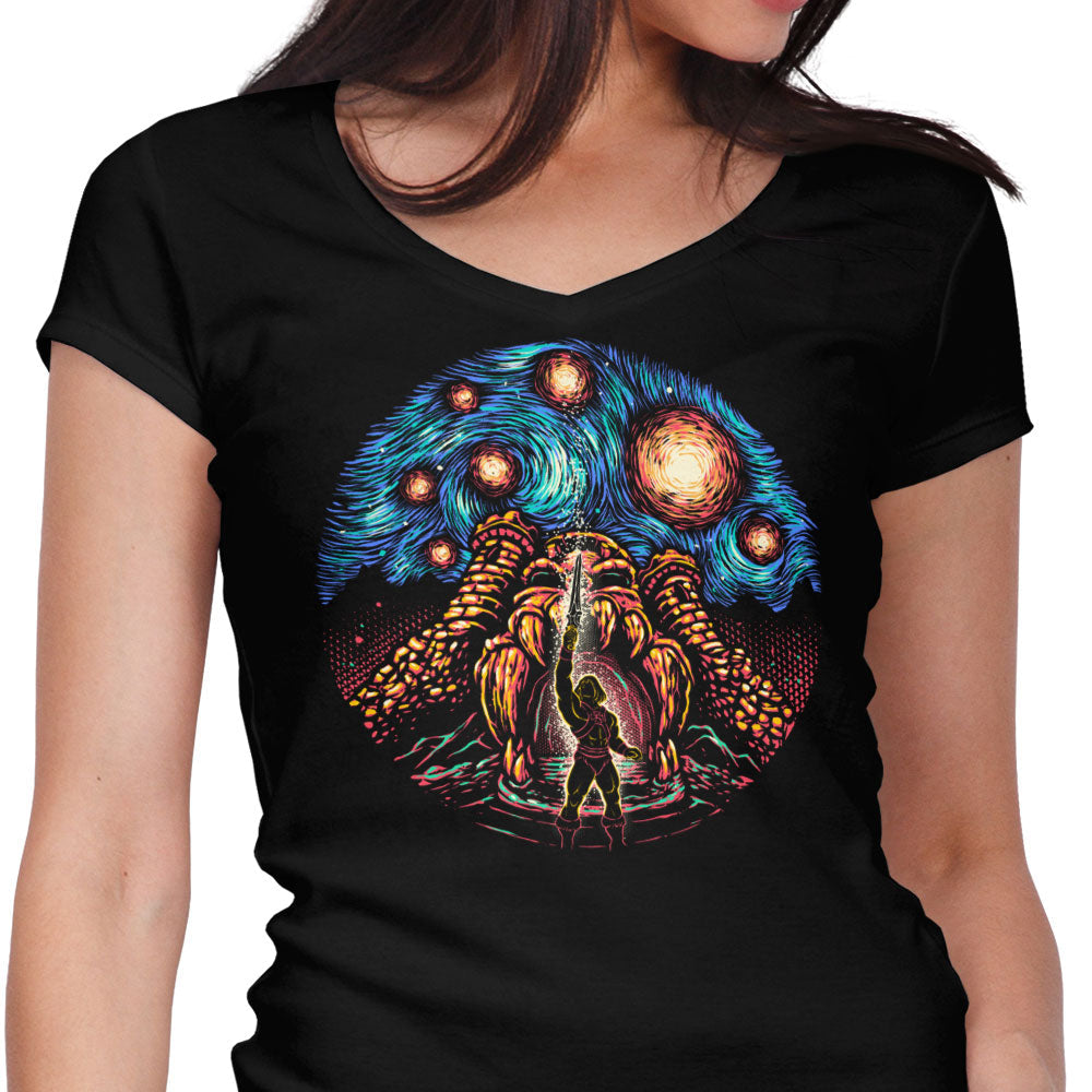A Starry Universe Women's V-Neck - Adult & Kids T-Shirts, Sweatshirts & Hoodies apparel design preview 1
