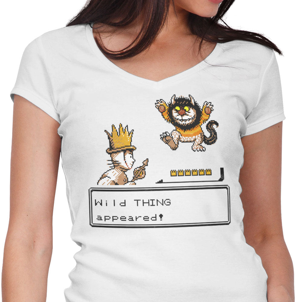 A Wild Thing Appeared Women's V-Neck - Adult & Kids T-Shirts, Sweatshirts & Hoodies apparel design preview 1