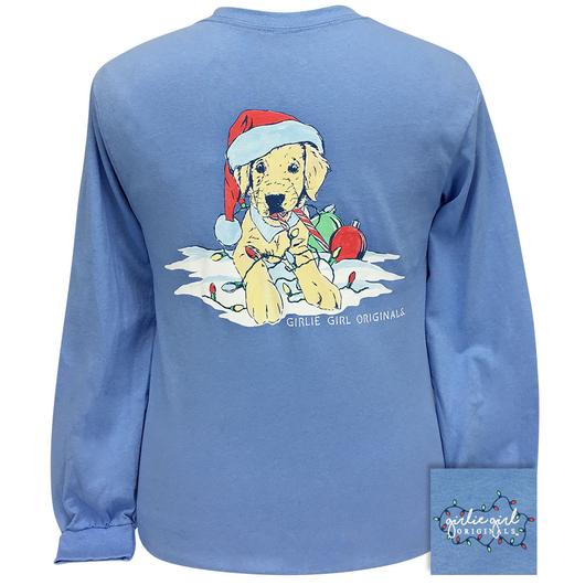 Girlie Girl Originals Christmas Puppy - Adult & Kids T-Shirts, Sweatshirts & Hoodies apparel design preview 1