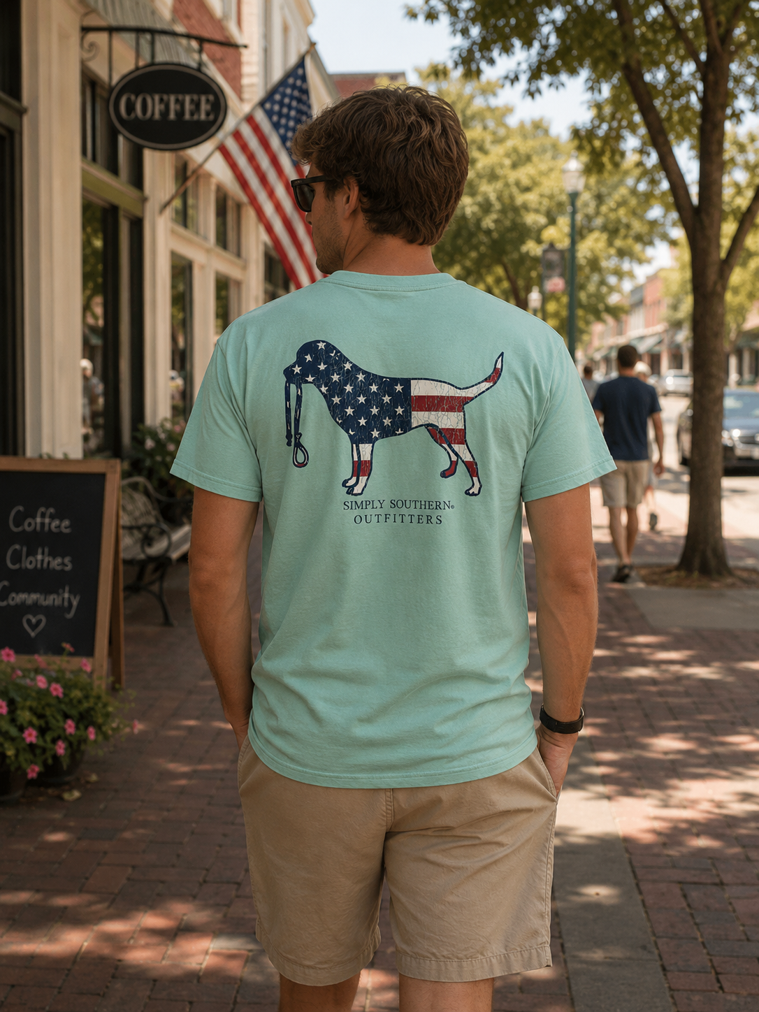 Simply Southern Outfitters USA Dog Mineral Washed - Adult & Kids T-Shirts, Sweatshirts & Hoodies apparel design preview 1