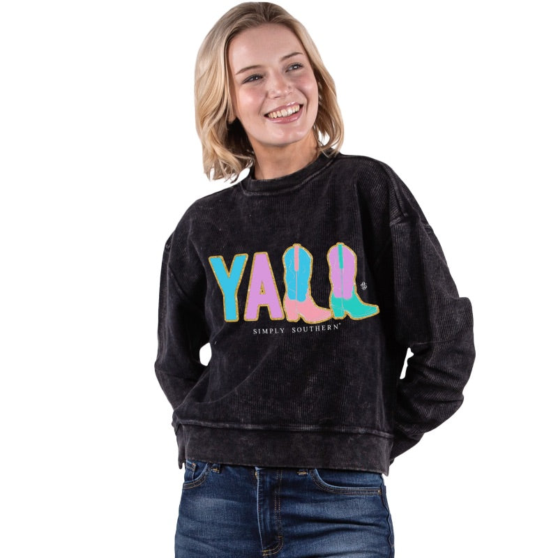 SALE Simply Southern Yall Boots Crew - Adult & Kids T-Shirts, Sweatshirts & Hoodies apparel design preview 1