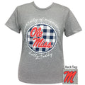 Ole Miss Buffalo Plaid Logo Sports Grey - Adult & Kids T-Shirts, Sweatshirts & Hoodies apparel design preview 1