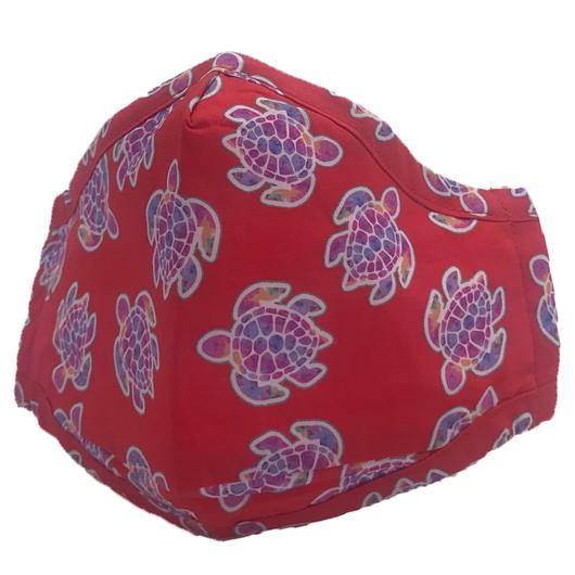 Girlie Girl Preppy Coral Turtles Protective Mask - Adult & Kids T-Shirts, Sweatshirts & Hoodies apparel design preview 1