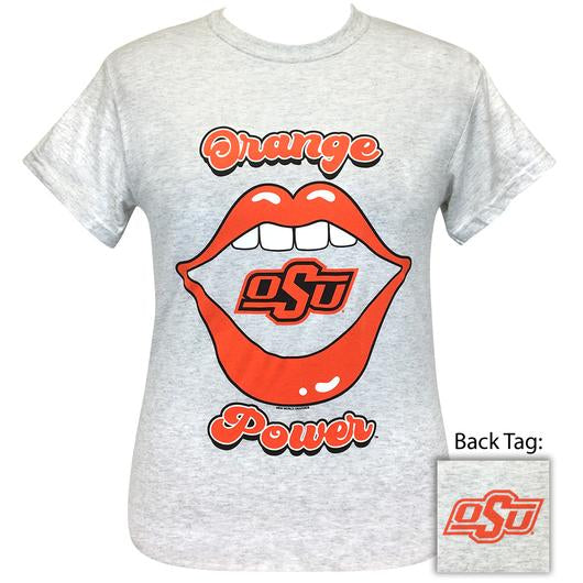 Girlie Girl Originals Preppy Oklahoma OSU Lips - Adult & Kids T-Shirts, Sweatshirts & Hoodies apparel design preview 1