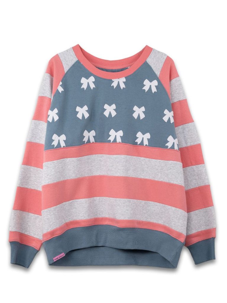 Simply Southern USA Bows Patch Crew - Adult & Kids T-Shirts, Sweatshirts & Hoodies apparel design preview 2