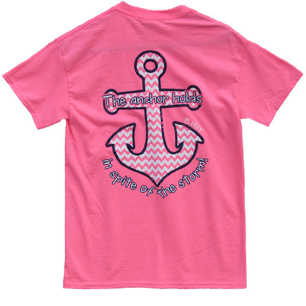 SALE Bjaxx Anchor Holds Chevron Pink Christian Girlie - Adult & Kids T-Shirts, Sweatshirts & Hoodies apparel design preview 1
