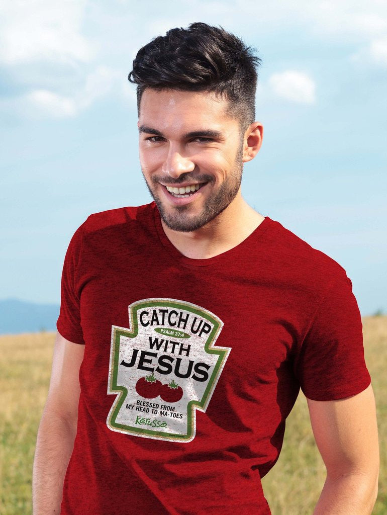 Kerusso Catch Up with Jesus Christian Unisex Bright - Adult & Kids T-Shirts, Sweatshirts & Hoodies apparel design preview 1
