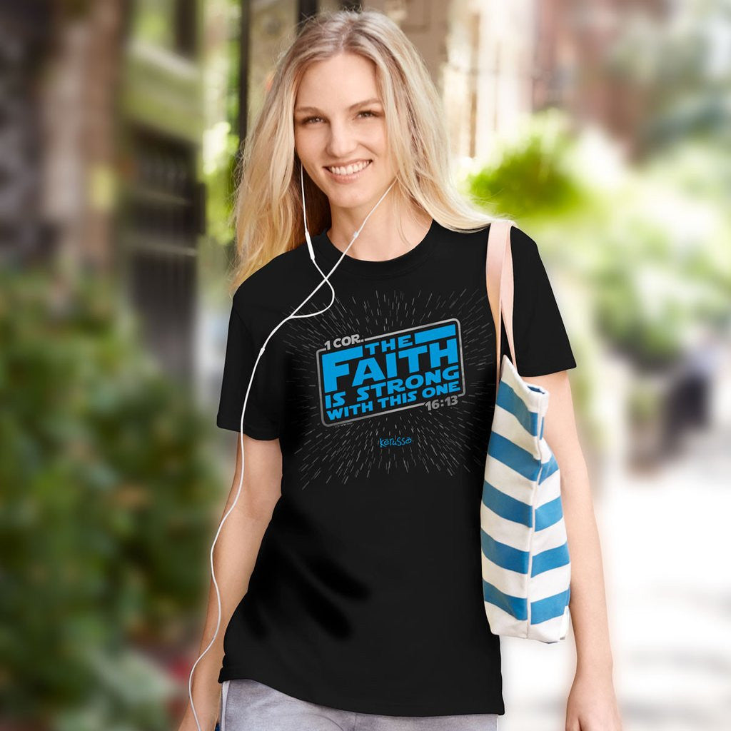Kerusso Faith is Strong with this One Christian - Adult & Kids T-Shirts, Sweatshirts & Hoodies apparel design preview 2